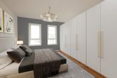 Erstbezug: 3-Zimmer-Erdgeschosswohnung in Dorum - Schlafenzimmer (Einrichtung digital eingefügt)
